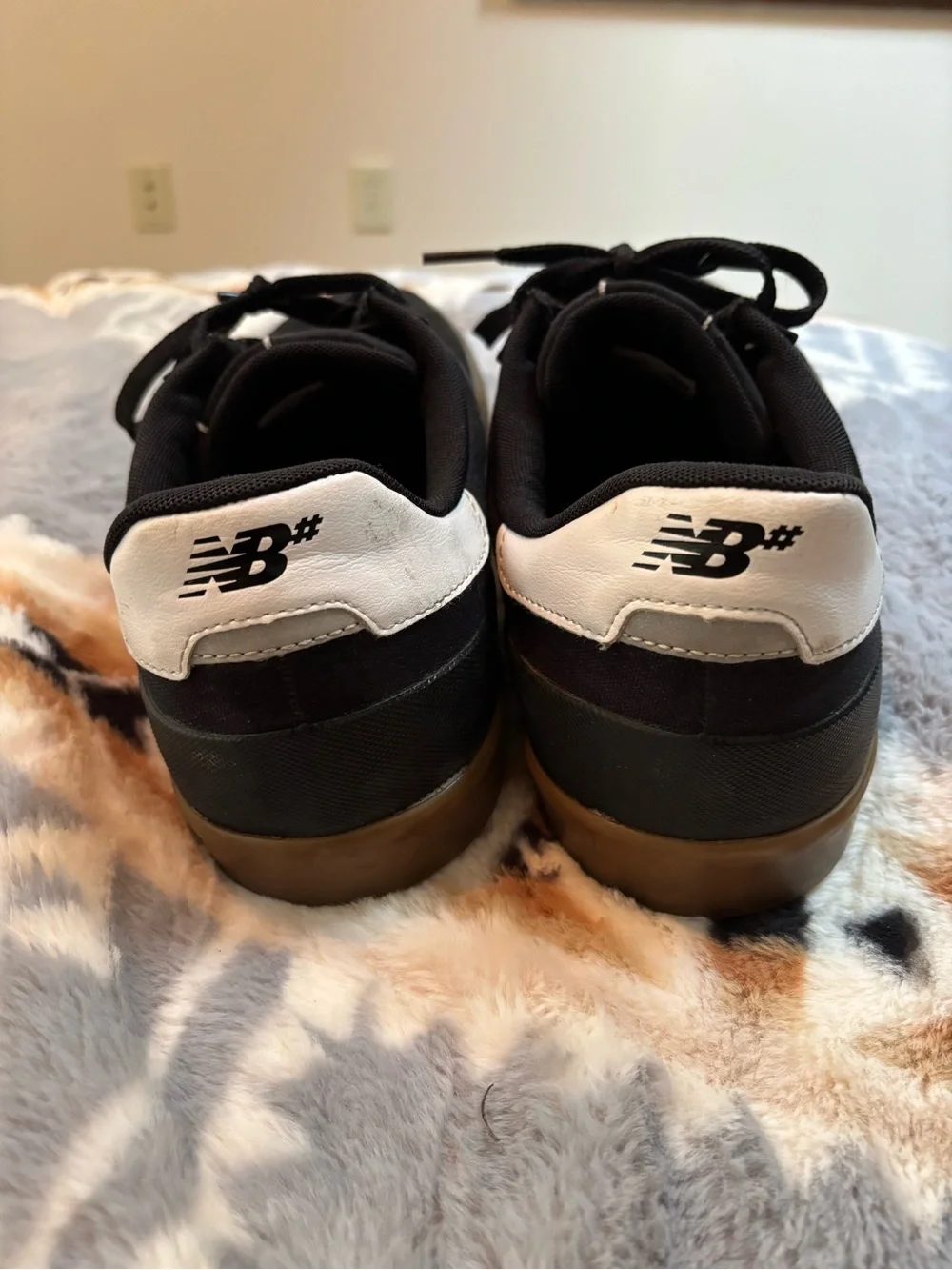 New Balance Black Sneakers with Gum Outsole 13 suede